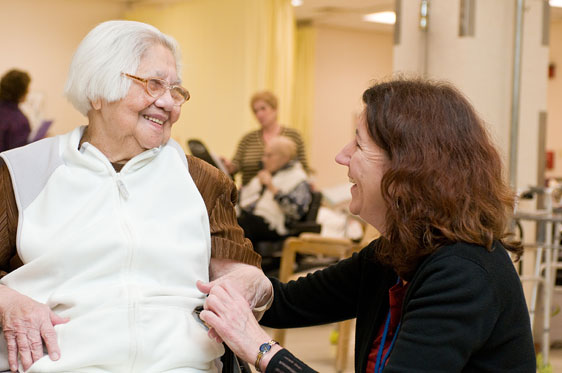 Rehabilitation staff with patient